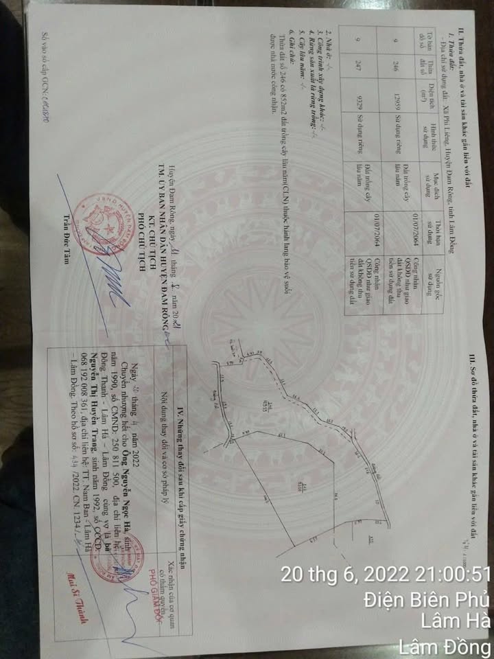 Đất nông nghiệp Phi Liêng 2.2ha giá 5.98 tỷ - Mặt tiền đường bê tông rộng rãi!