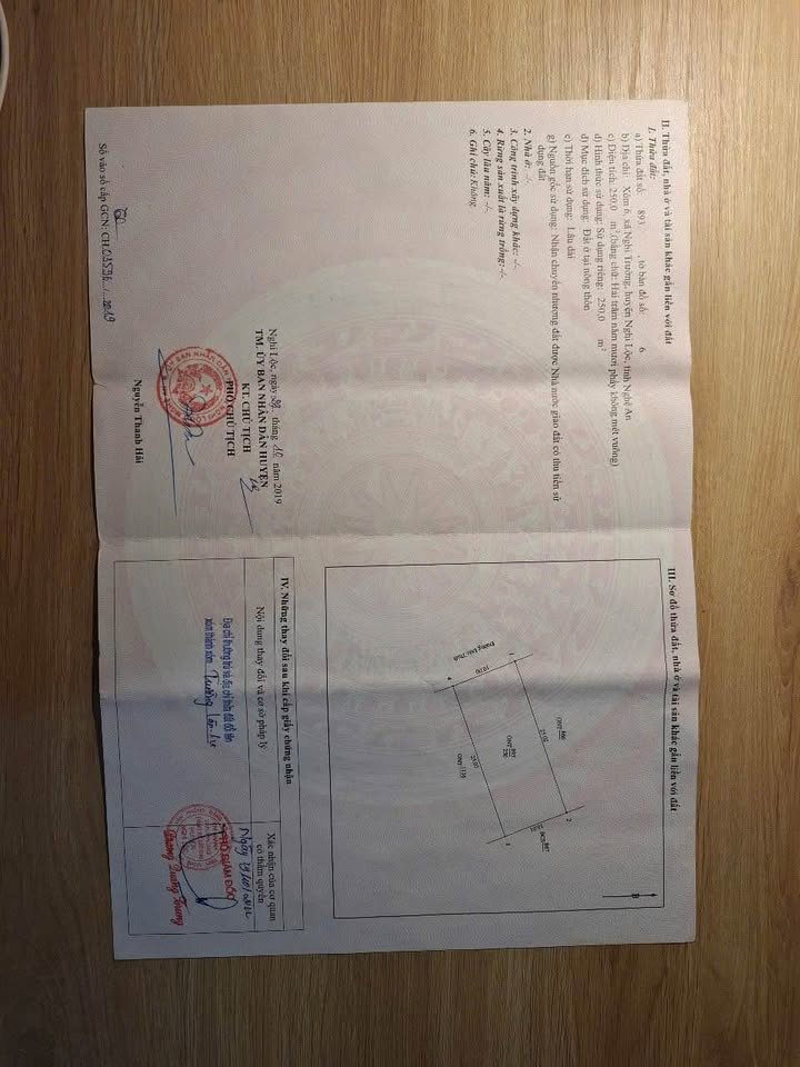 Đất Nghi Trường 250m² giá 3.8 tỷ - Sổ đỏ chính chủ, vị trí đẹp!