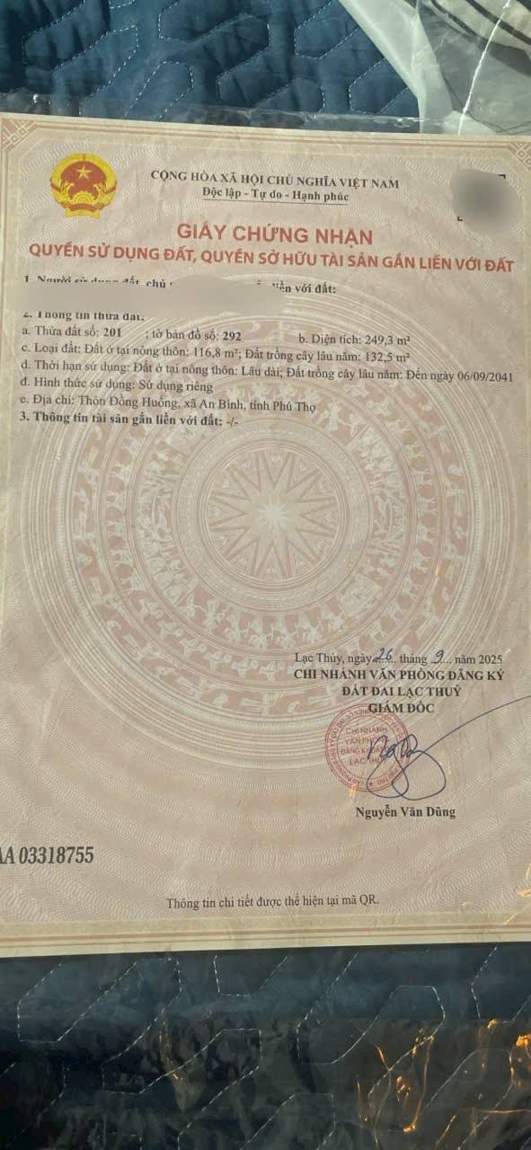 Đất nền Thống Nhất Lạc Thủy 249m² chỉ 600 triệu - Cơ hội đầu tư tuyệt vời!