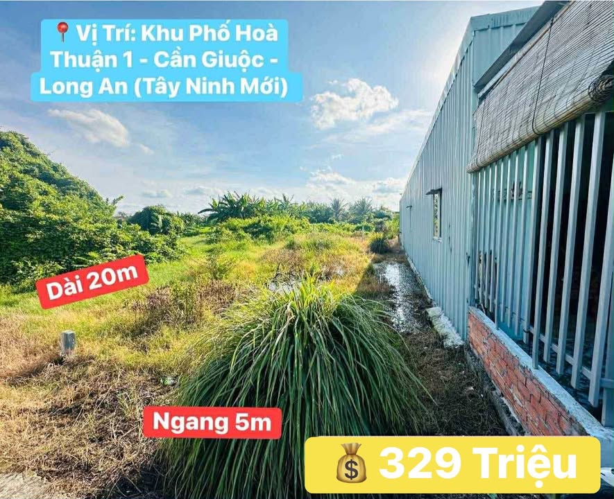 Đất nền Cần Giuộc Long An 96m² giá chỉ 329 triệu - Cơ hội đầu tư tuyệt vời!