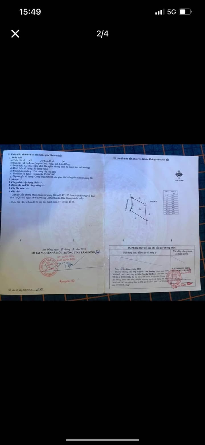 Đất nền sông Đa Quyn, Đà Loan, Đức Trọng, 3038m² giá 1 tỷ - Cơ hội đầu tư hấp dẫn!