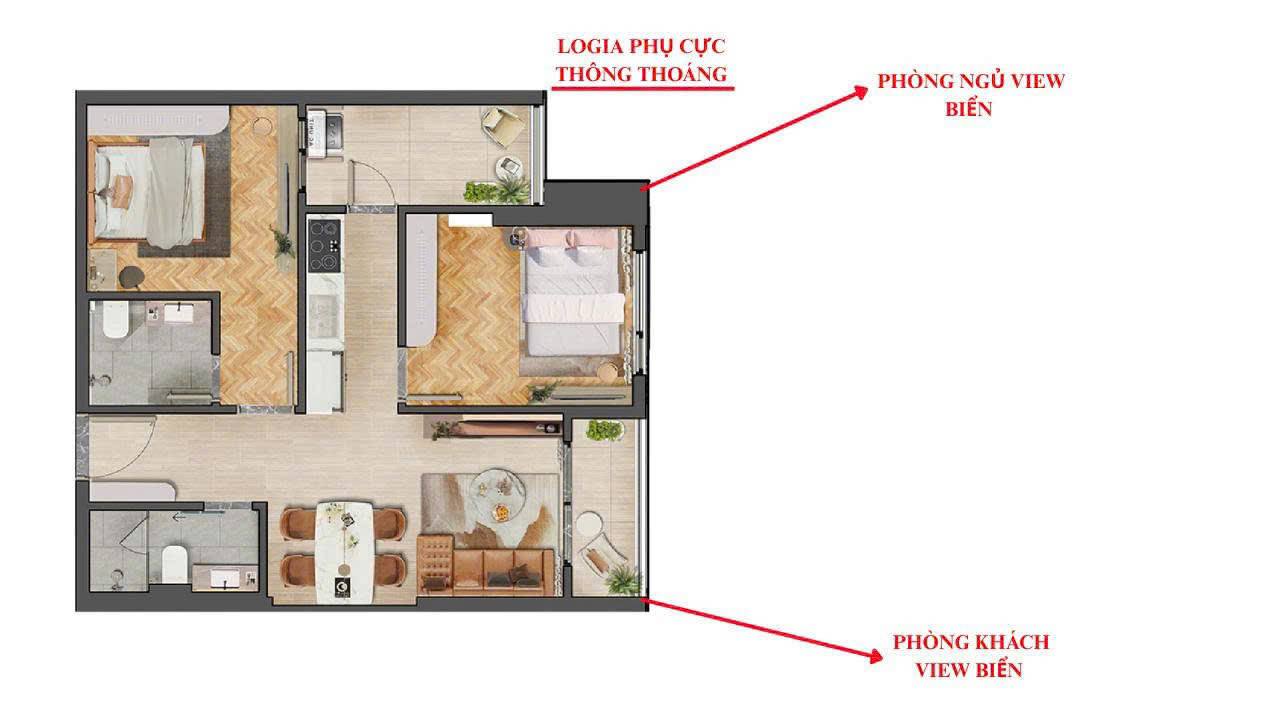 Căn hộ Peninsula Đà Nẵng 62m² giá 3.8 tỷ - View biển tuyệt đẹp!