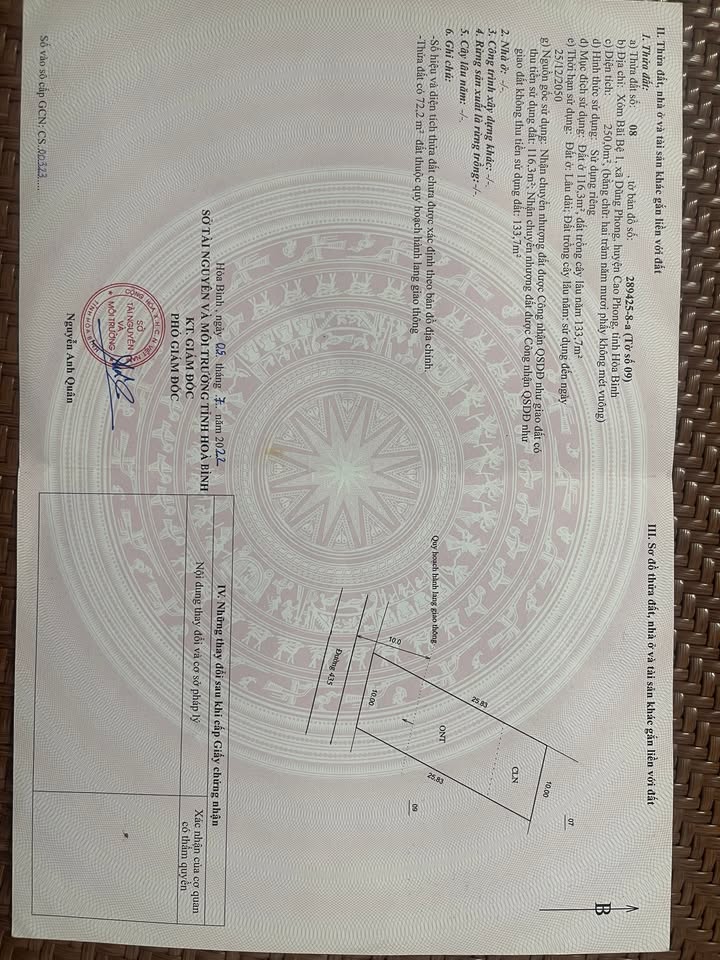 Đất nền Mường Thàng, Thanh Sơn, Phú Thọ 250m² - Sổ đỏ chính chủ, giá thỏa thuận!