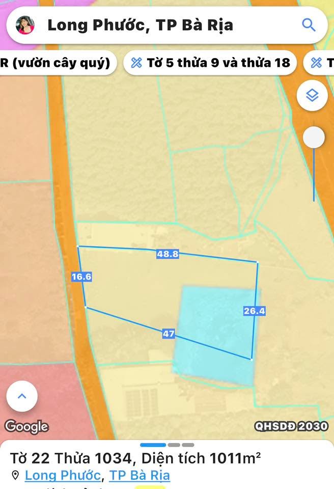 Đất nền 1.011m² tại Long Phước, Bà Rịa - Vũng Tàu giá 1.7 tỷ - Đầu tư sinh lời hấp dẫn!
