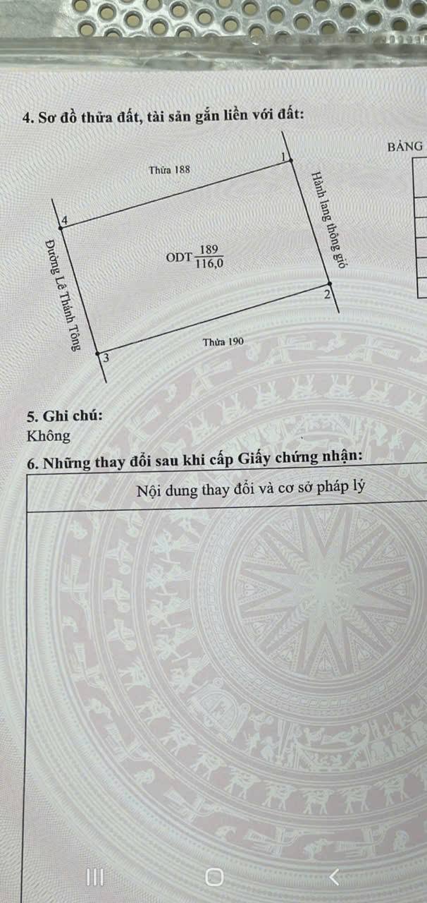 Đất mặt tiền Kênh Đô Thiên Đường Lê Thánh Tông Ninh Bình 116m² - Giá thương lượng hấp dẫn!