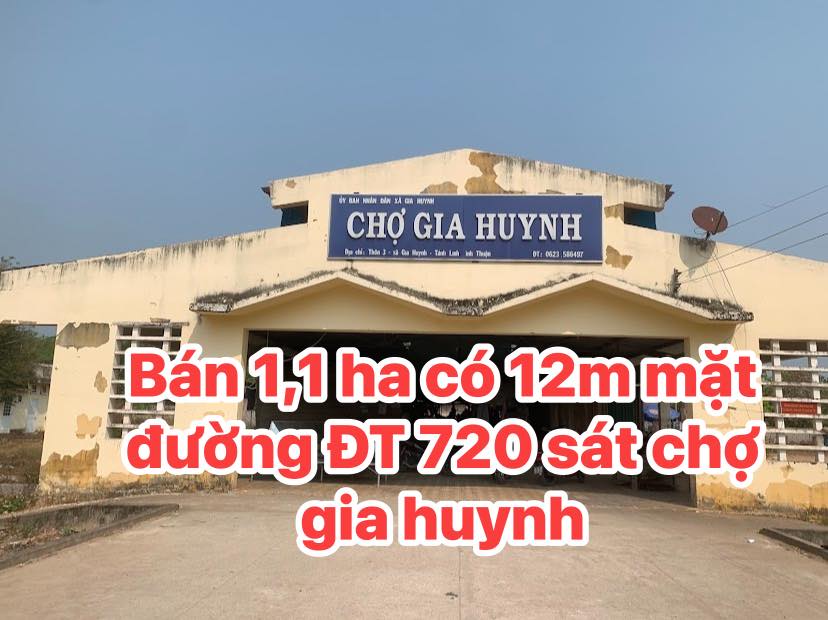 Đất cao su Tánh Linh 1,1ha giá 5 tỷ - Mặt tiền đường ĐT 720 gần chợ