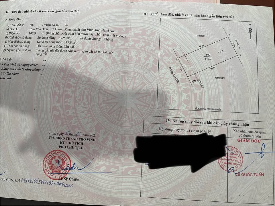 Đất đấu giá Khối Yên Bình Hưng Đông 147,9m² giá 4 tỷ - Đường rộng thông thoáng