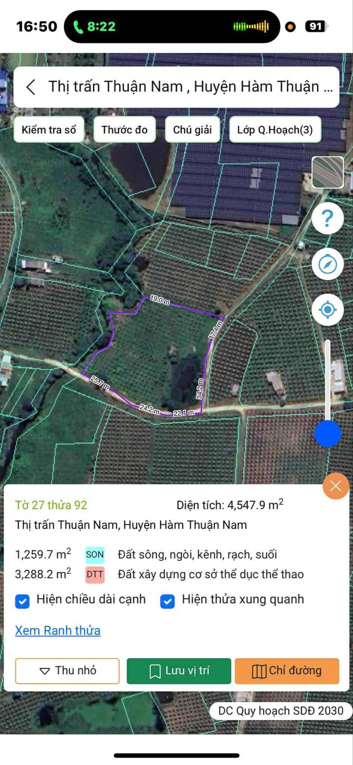 Đất trống 3700m² tại thị trấn Thuận Nam - Giá 1.2 tỷ - Đầu tư sinh lời!