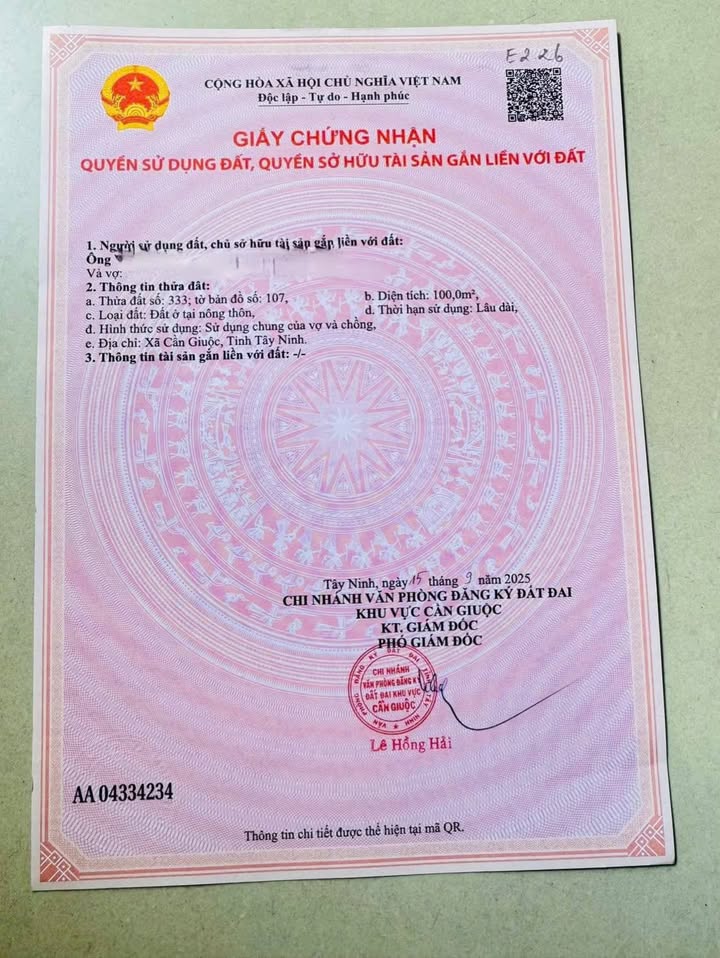 Đất KDC Thái Sơn, Long Hậu 100m² giá 2.229 tỷ - Sẵn sàng sang tên ngay!