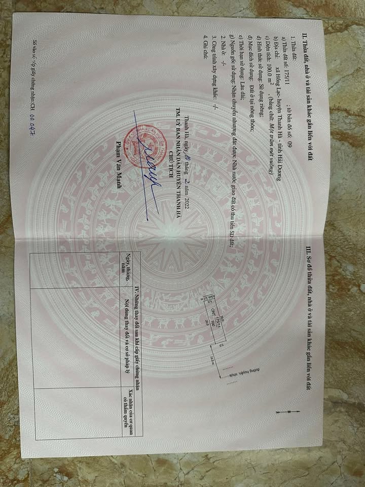 Đất chính chủ Hồng Lạc - Thanh Hà 100m² - Cơ hội đầu tư hấp dẫn!