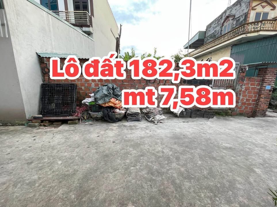 Đất Nền Nạo Khê, Đông Triều 182.3m² giá 1.823 tỷ - Mặt tiền 7.58m, gần quảng trường