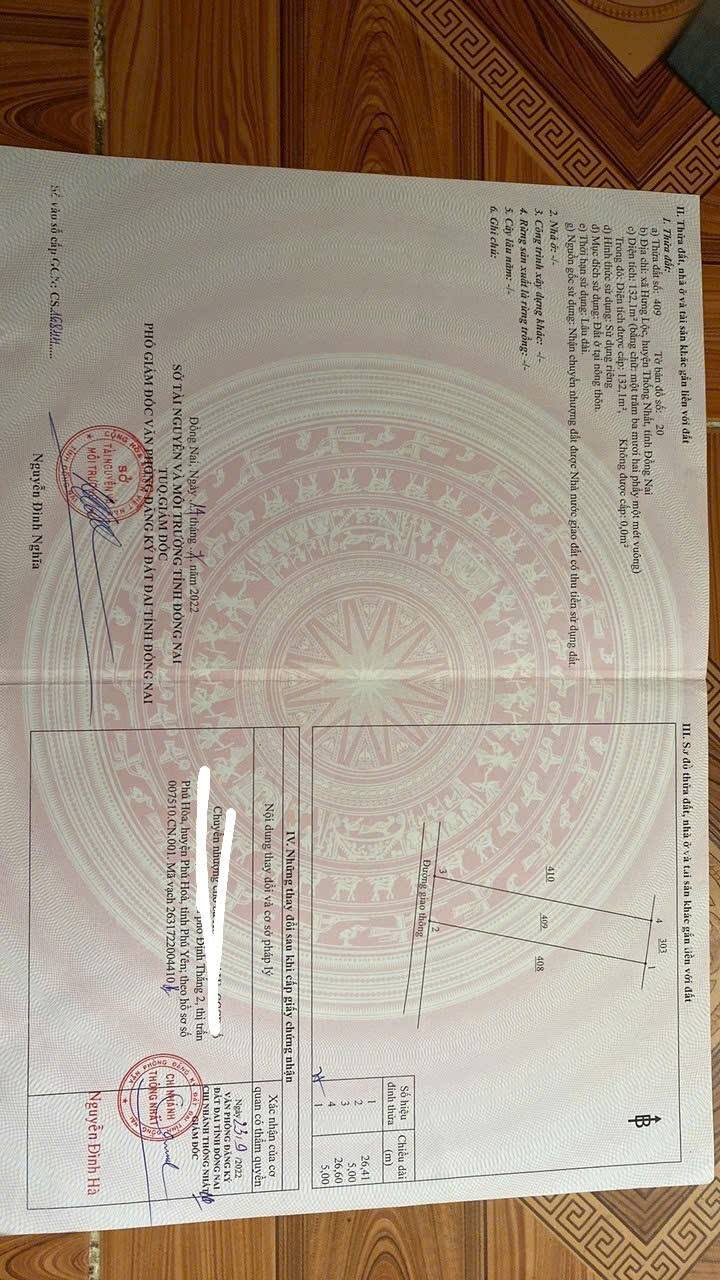 Đất thổ cư 130m² xã Hưng Lộc, huyện Thống Nhất giá chỉ 760 triệu