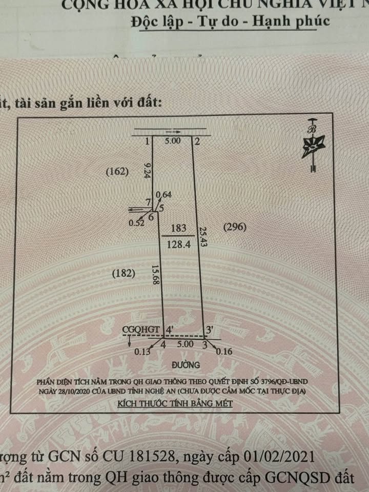 Lô đất mặt đường Lương Định Của, phường Quang Trung, 128m² giá 5.15 tỷ - Đầu tư sinh lời tuyệt vời!