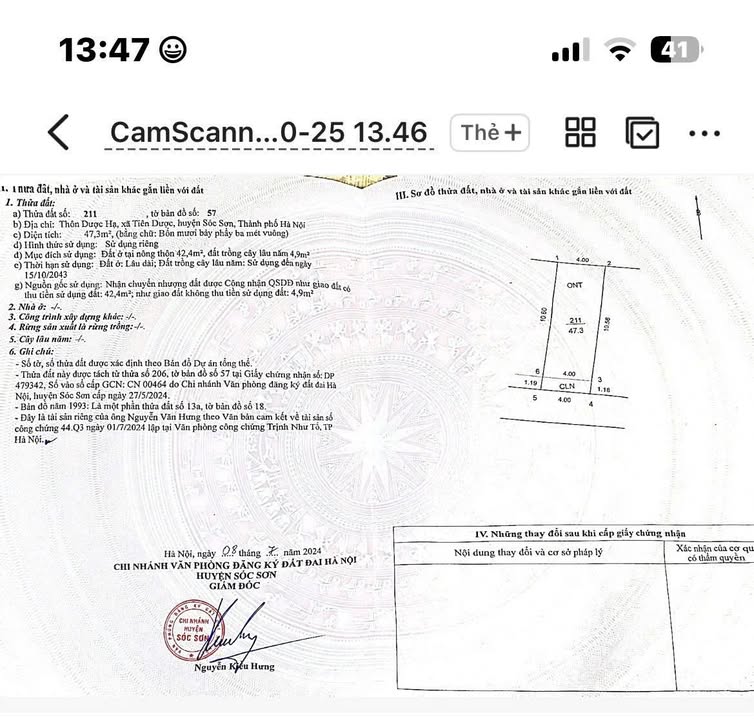 Đất nền Tiên Dược Sóc Sơn 47m² giá 1.5 tỷ - Cơ hội đầu tư hiếm có!
