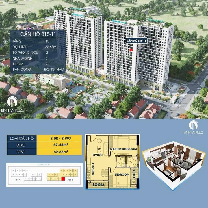 Căn hộ chung cư Bình An Plaza 62m² giá tốt - Căn góc siêu đẹp đón gió và ánh sáng!