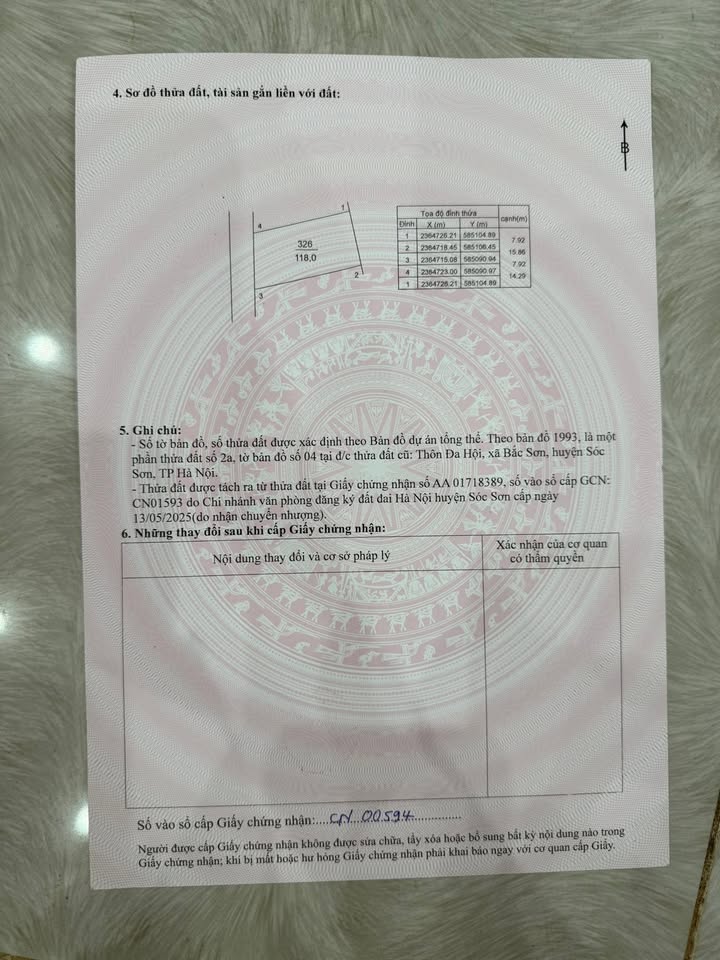 Đất thổ cư 118m² tại thôn Đa Hội, xã Trung Giã - Cơ hội vàng cho đầu tư!