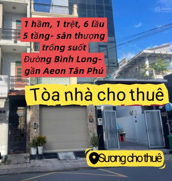 Cho thuê tòa nhà mặt tiền đường Bình Long, Bình Tân 162m² - Phù hợp làm văn phòng, showroom!