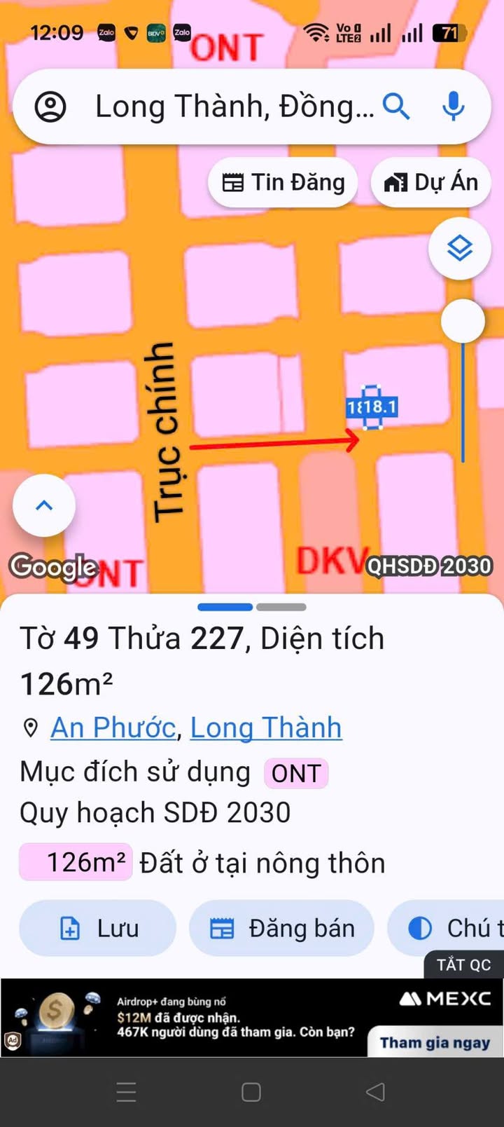 Đất nền Thung Lũng Xanh An Phước Long Thành 126m² giá 1.6 tỷ - Đầu tư sinh lời ngay!