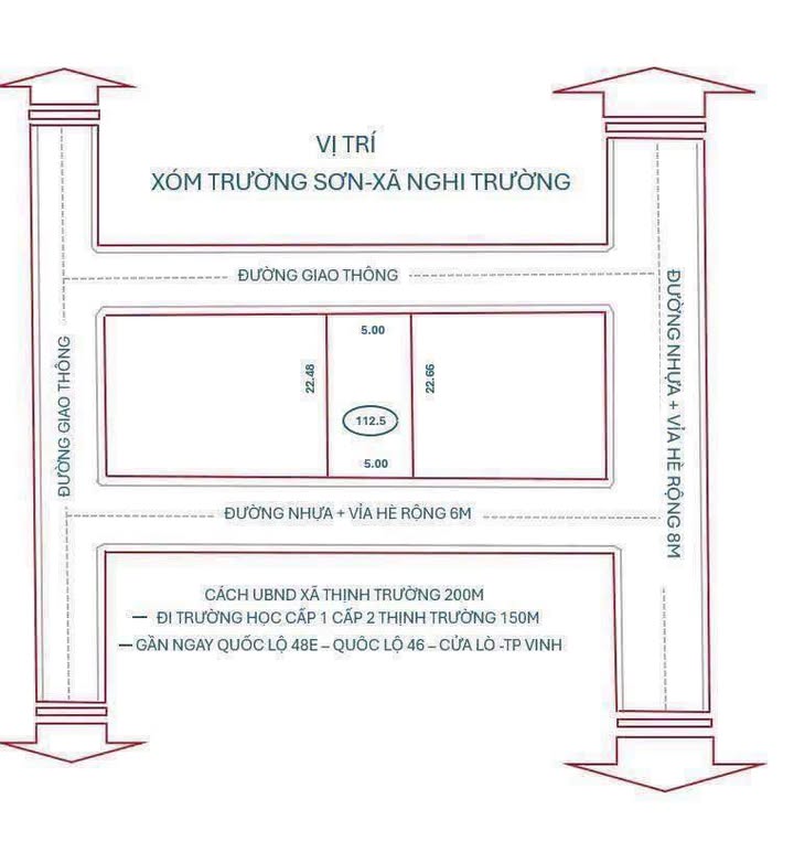 Đất nền Nghi Trường, Nghi Lộc 112,5m² giá 850 triệu - Sổ đỏ chính chủ, sang tên ngay!