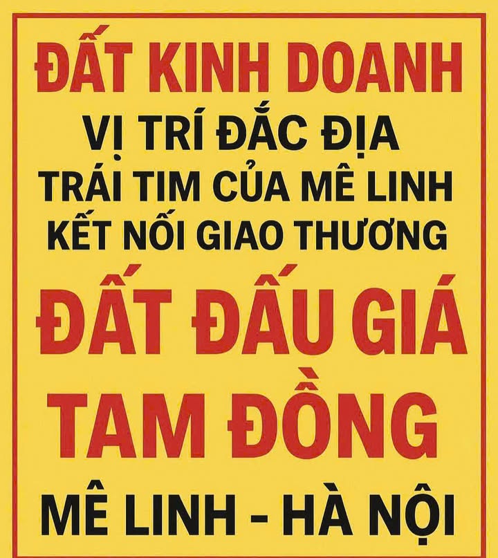 Đất đấu giá Tam Đồng, Mê Linh 96.4m² giá 7 tỷ - Lợi nhuận từ kinh doanh ngay!