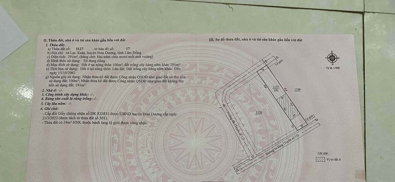 Đất nền D'Ran, Đơn Dương 300m² giá 700 triệu - Sổ đỏ chính chủ, 2 mặt tiền!