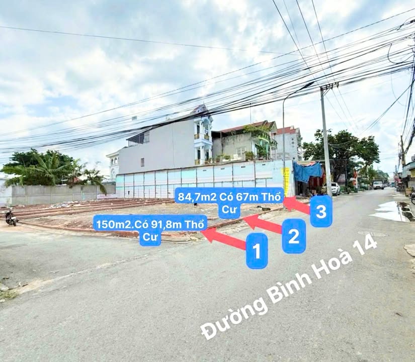 Đất Mặt Tiền Bình Hòa 14, Thuận An 85m² giá 3.65 tỷ - Đầu Tư Lợi Nhuận Cao!
