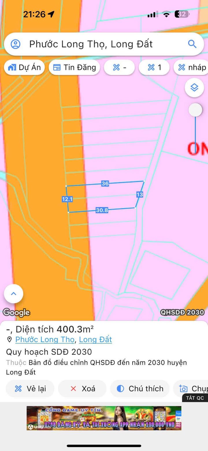 Đất mặt tiền đường TL997 Đất Đỏ 396m² giá 2.5 tỷ - Sổ đỏ chính chủ, gần biển!