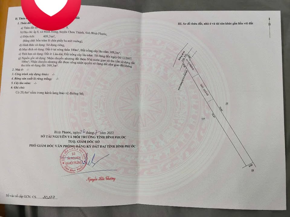 Đất nền Minh Hưng 7900m² giá 600 triệu - Cơ hội đầu tư tuyệt vời!