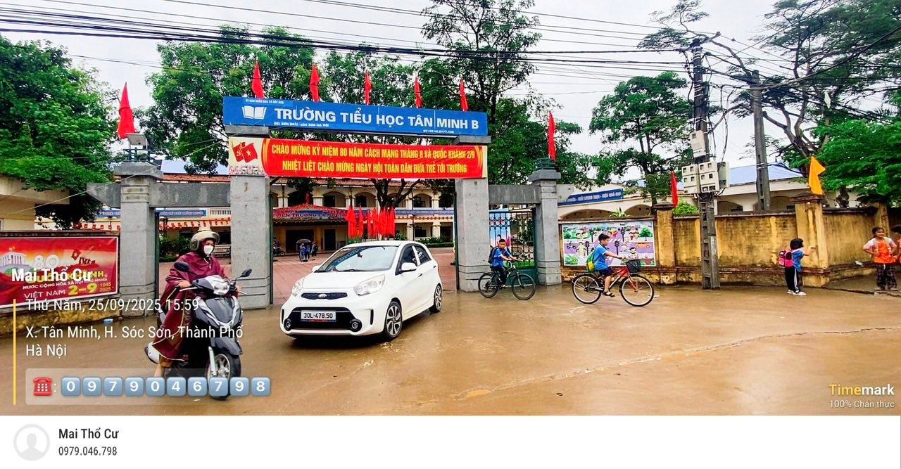 Đất Tân Minh - Sóc Sơn 80m² giá 1 tỷ - Ô tô đỗ cửa, view cánh đồng thoáng mát!