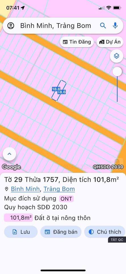 Đất liền kề khu TDC Bình Minh, Đồng Nai 102.3m² - Sổ đỏ chính chủ, giá tốt!