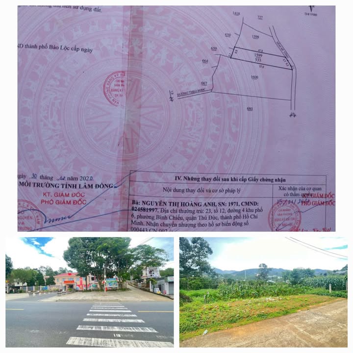 Đất nền Bảo Lộc 1070m² giá 1.45 tỷ - Đường nhựa thông thoáng