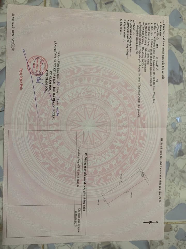 Đất nền Đất Đỏ 1005m² giá 1 tỷ - Đầu tư hấp dẫn tại Phước Long Thọ!