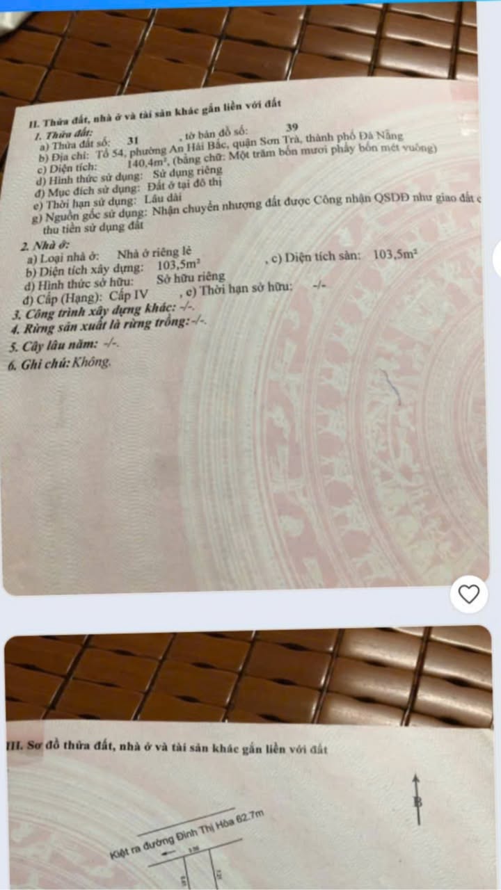 Đất nền chính chủ Đinh Thị Hòa 140m² giá 8 tỷ - Cơ hội đầu tư tuyệt vời!