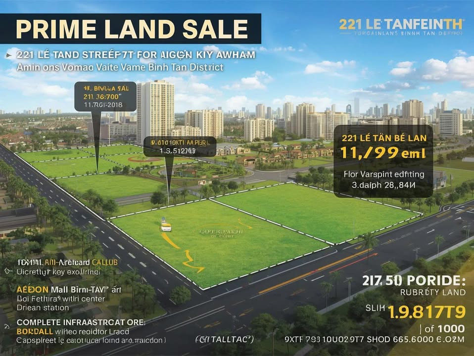 Đất mặt tiền Lê Tấn Bê, quận Bình Tân, 1.977m² giá chỉ 57 tỷ – Cơ hội vàng cho nhà đầu tư!