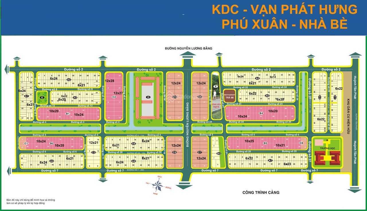 Đất nền biệt thự KDC Phú Xuân - Vạn Phát Hưng, Nhà Bè 144m² giá chỉ 7.632 tỷ - Đầu tư sinh lời!