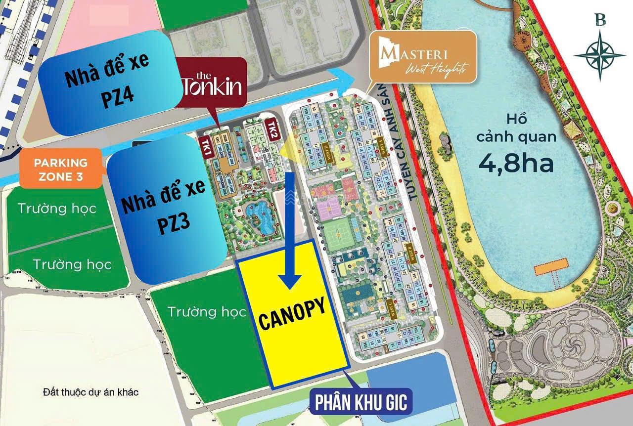 Căn hộ 2PN 2WC The Canopy Vinhomes Smart City 65.7m² giá 5.45 tỷ - Chỉ cần dọn vào ở ngay!