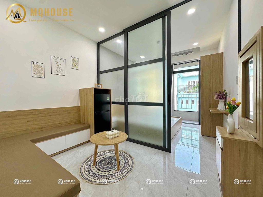 Căn hộ ban công 1 phòng ngủ 45m² giá 7 triệu - An ninh 24/24, tiện nghi đầy đủ!