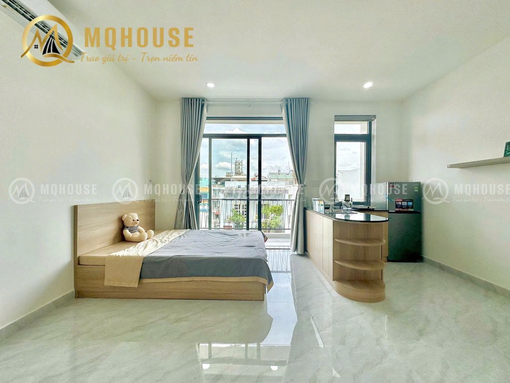 Căn hộ Studio ban công full nội thất 35m² giá 7.5 triệu - Gần ngã tư Bảy Hiền