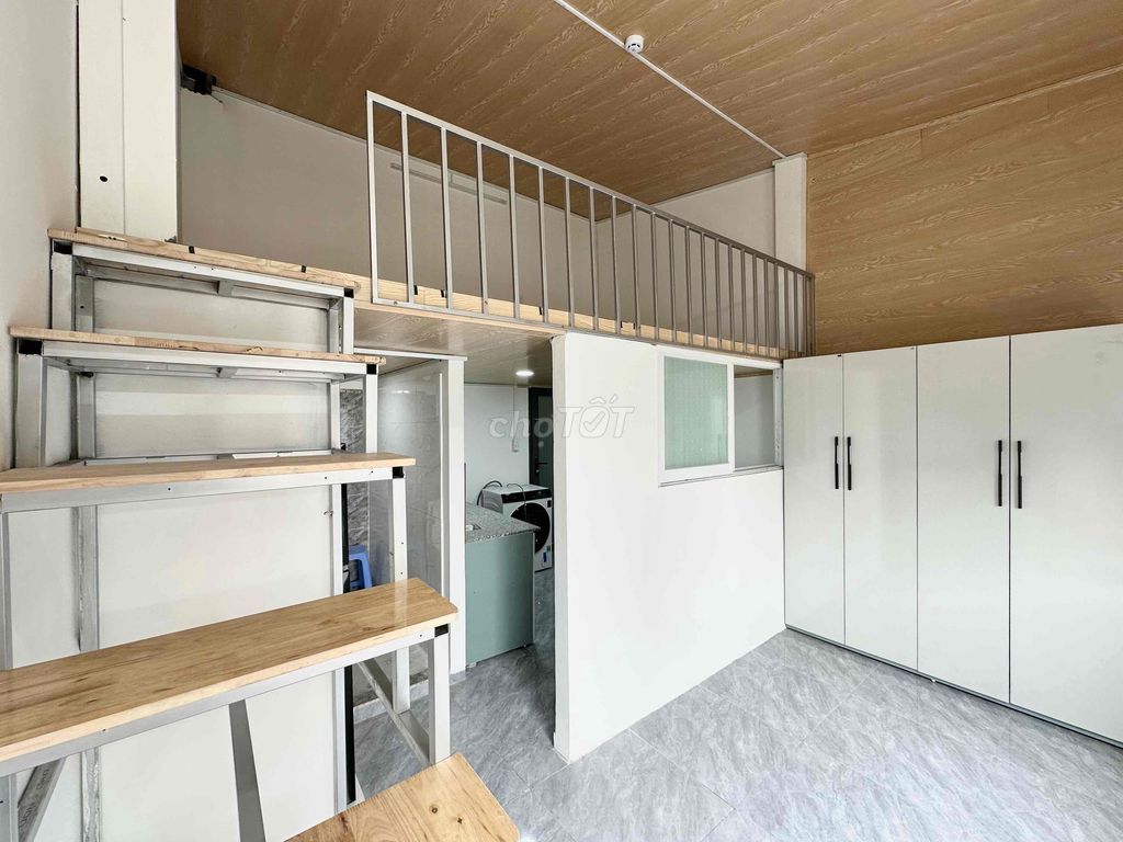 Căn hộ 1PN 40m² Trường Sa Quận 3 giá 6.5 triệu - Gác cao 2m, ban công thoáng mát!