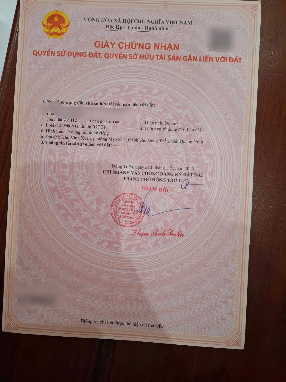 Lô đất đẹp tại khu Vĩnh Xuân, Mạo Khê 89,6m² giá 850 triệu - Đầu tư sinh lời ngay!