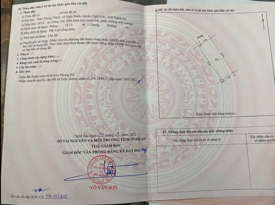 Đất Nền Xóm Phong Thịnh, Nghi Xuân 187m² giá 3.01 tỷ - Tiềm năng đầu tư cao!