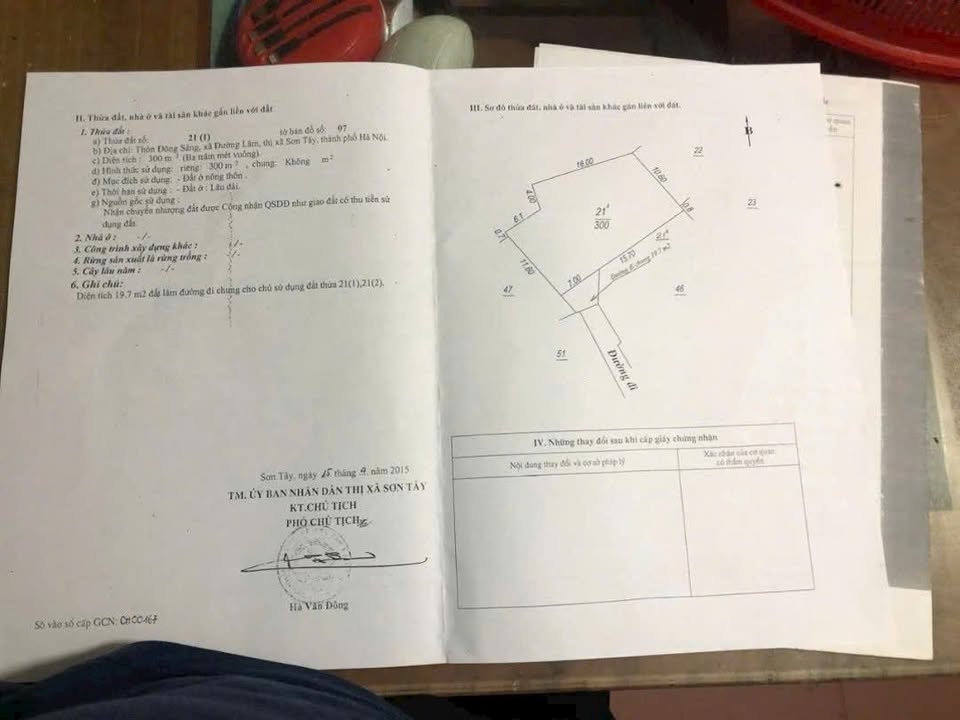 Đất ở Đường Lâm, Sơn Tây 300m² giá 3.15 tỷ - Thích hợp nghỉ dưỡng