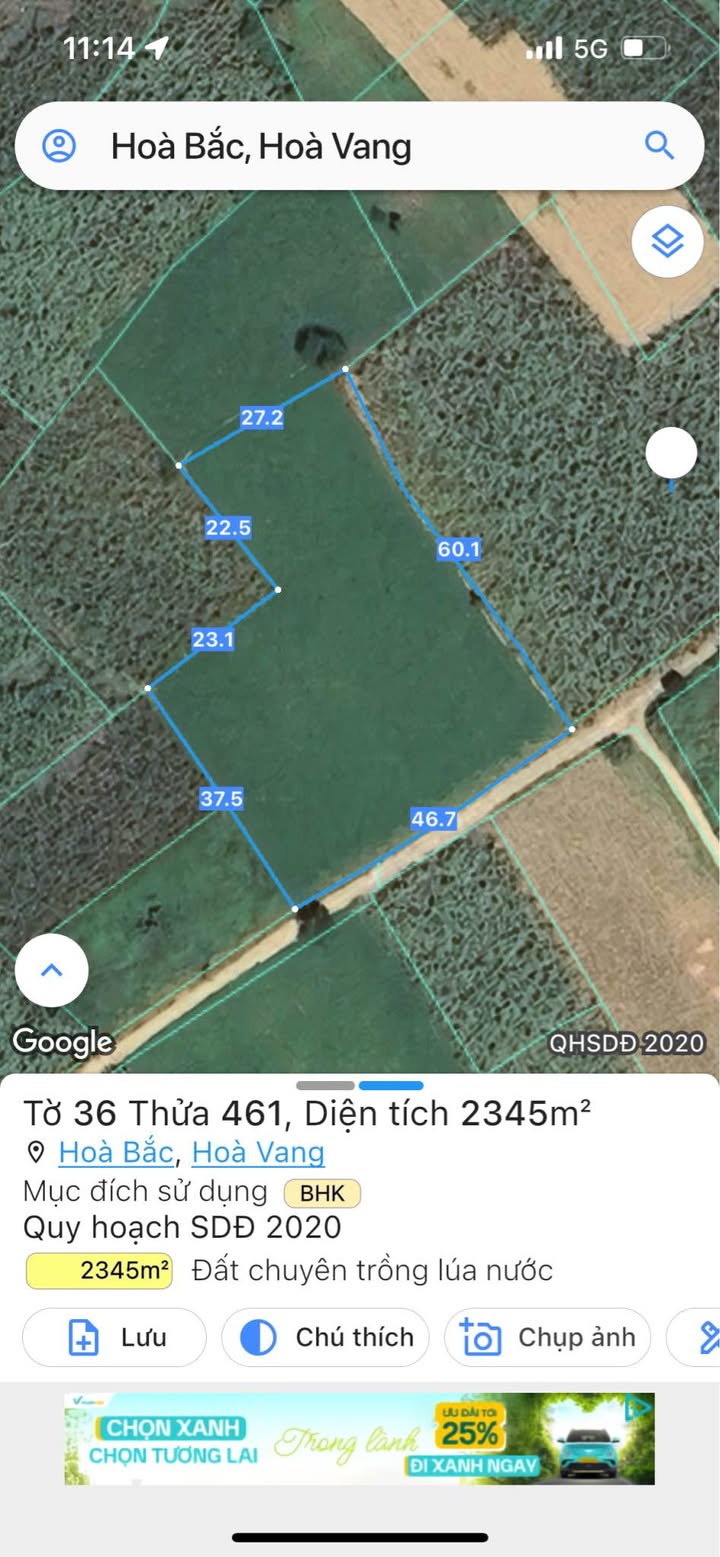 Đất trồng cây Hòa Bắc, Hải Châu, Đà Nẵng 2200m² giá 1 tỷ - Đầu tư sinh lời ngay!