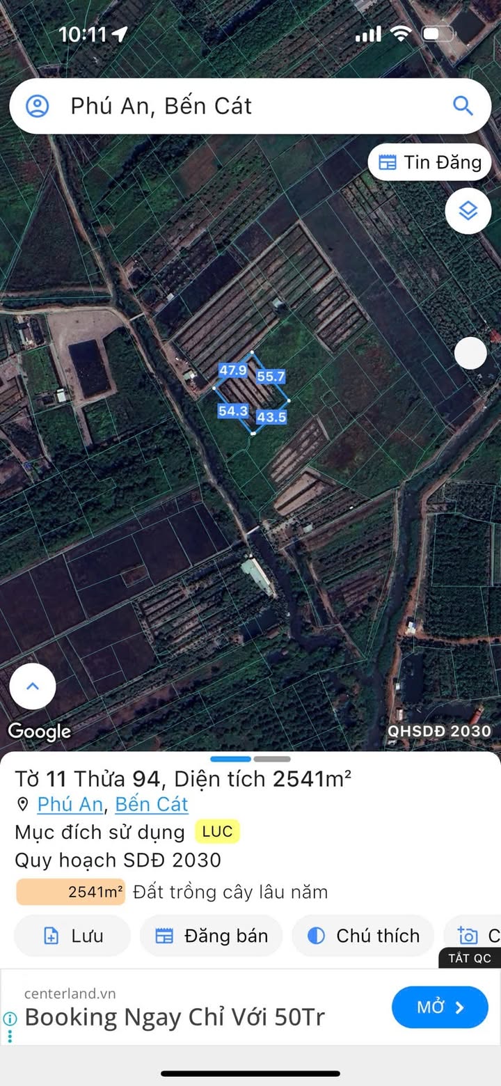 Đất nền Khu TĐC An Tây, Phú An, Bến Cát 2541m² giá 2.79 tỷ - Cơ hội đầu tư sinh lời!