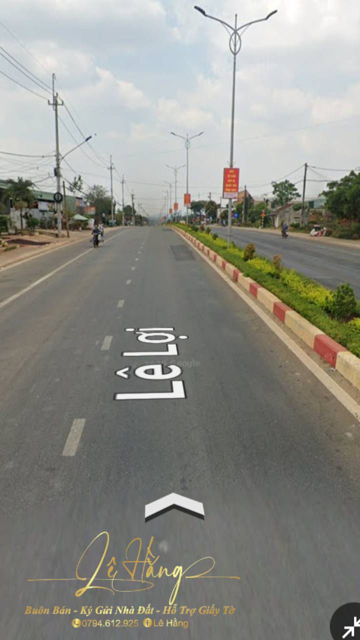 Đất thổ cư 209m² tại Pleiku - Lô góc 2 mặt đường Lê Lợi, giá chỉ 1 tỷ!