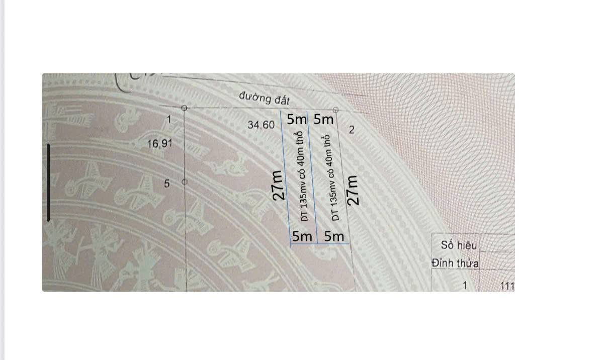 Đất nền Hòa Hiệp, Tam Bình 135m² - Cơ hội đầu tư hấp dẫn!