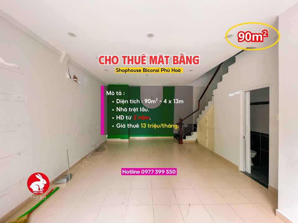 Shophouse cho thuê tại Phú Lợi, Thủ Dầu Một 90m² - Vị trí đắc địa, an ninh 24/7