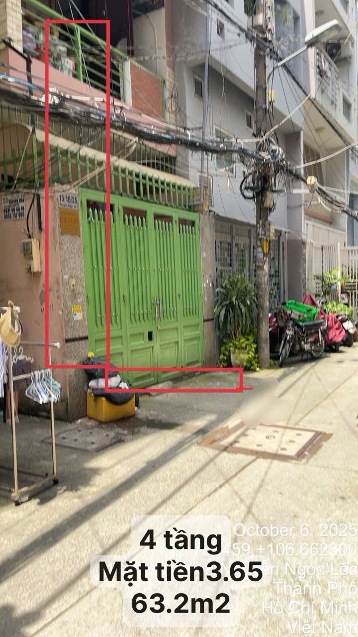 Nhà riêng bán gấp tại Nguyễn Ngọc Lộc, Quận 10 - Diện tích 63.2m², không gian sống thoải mái!