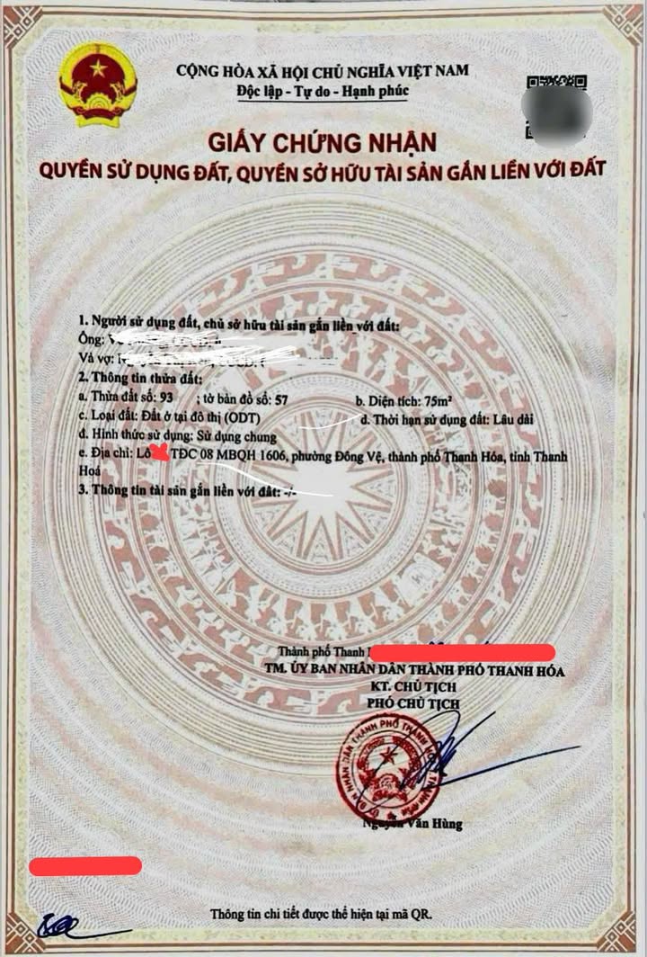 Đất TĐC Núi Long, P. An Hưng 75m² giá 3.08 tỷ - Vị trí đẹp, tiện ích đầy đủ!