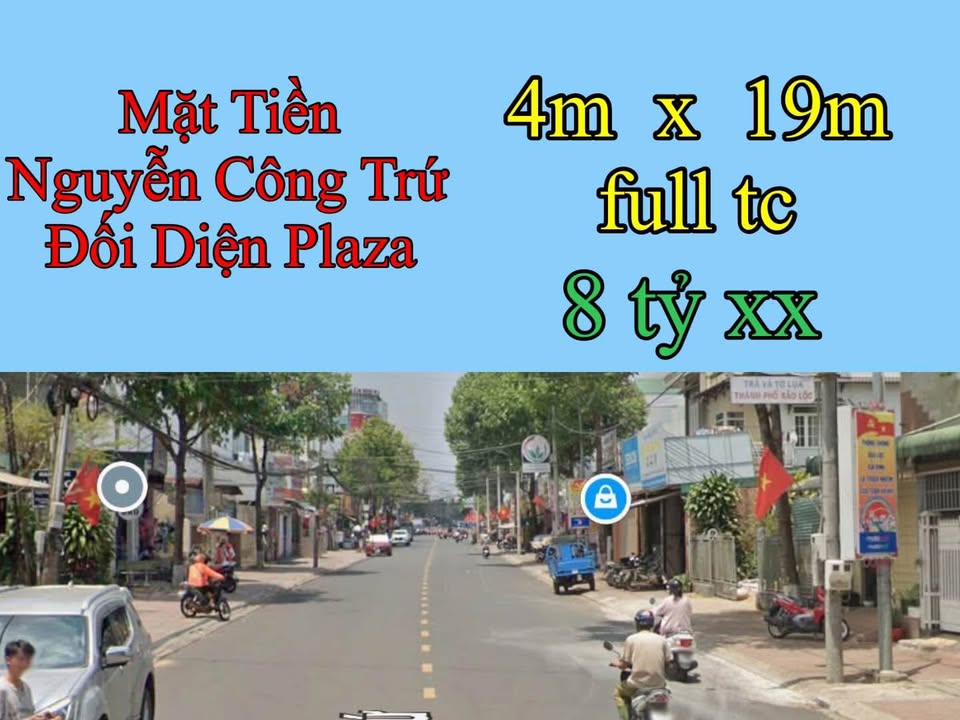 Nhà mặt tiền Nguyễn Công Trứ, Bảo Lộc 76m² giá 8 tỷ - Đối diện Plaza